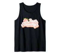 Vintage Just Peachy Peaches Women Summer Fruit Camiseta sin Mangas