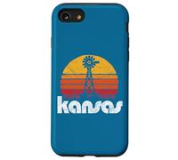 Vintage Kansas Distressed 80's Sun & Windmill Graphic Carcasa para iPhone SE (2020) / 7/8