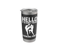 Vintage Karate Rodillera Mixed Martial Arts Design Vaso térmico de acero inoxidable de doble pared