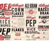 Vintage Kellogg's Impresión en Lienzo, Multicolor, 60 x 80 cm