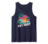 Vintage Key West Viaje Playa Vacaciones Coincidencia Chicas Camiseta sin Mangas