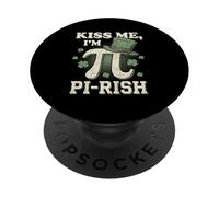Vintage Kiss Me Im Pi-Rish Hat Matemáticas Día de San Patricio Pi PopSockets PopGrip Adhesivo