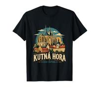 Vintage Kutna Hora República Checa Viaje Monumento Regalo Camiseta