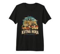 Vintage Kutna Hora República Checa Viaje Monumento Regalo Camiseta Premium