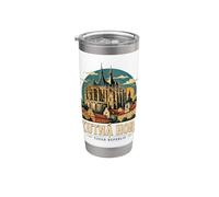 Vintage Kutna Hora República Checa Viaje Monumento Regalo Vaso térmico de acero inoxidable de doble pared