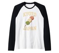 Vintage Kyoto Japón Dango Foodie Tourist Travel Souvenir Camiseta Manga Raglan