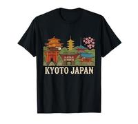Vintage Kyoto Japón Viaje Souvenir Monumento Turista Regalo Camiseta