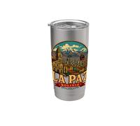 Vintage La Paz Bolivia - Recuerdo de viaje Vaso térmico de acero inoxidable de doble pared