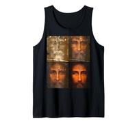 Vintage La Sábana Santa De Turín Cara De Jesús Camiseta sin Mangas