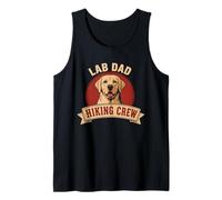 Vintage Lab Dad Hiking Crew Lab Dog para Hombres Camiseta sin Mangas