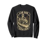Vintage Lab Dad Kayak Crew Lab Dog para Hombres Sudadera