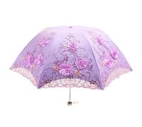 Vintage Lace Sun - Sombrilla impermeable y cortavientos plegable | Parque al aire libre, playa, pícnic, viajes, caminar, escalada, pesca, mochila de viaje, parasol, protección contra la lluvia