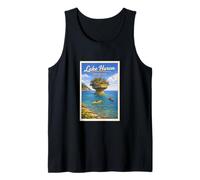 Vintage Lake Huron Nabo Rock Michigan MI Arte Grandes Lagos Camiseta sin Mangas