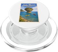 Vintage Lake Huron Nabo Rock Michigan MI Arte Grandes Lagos PopSockets PopGrip para MagSafe