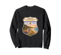 Vintage Lake Michigan Route 2 Up North MI Póster de Viaje Art Sudadera