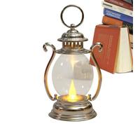 Vintage Lamp - LED Battery Powered Camp Lantern, Decorative Light with Warm Glow for Bedroom Living Room Tabletop Entryway Centerpiece, Ideal for Home Decor and