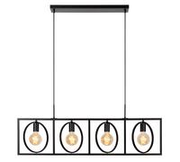 Vintage Lámpara Colgante Salón Metal Negro E27 L:107CM Pendelleuchte Comedor