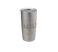 Vintage L'Aquila Italia Vaso térmico de acero inoxidable de doble pared