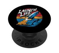 Vintage Launch Life, Atlas, Falcon, Canaveral, Boca Chica PopSockets PopGrip Adhesivo