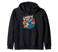 Vintage Launch Life, Atlas, Falcon, Canaveral, Boca Chica Sudadera con Capucha