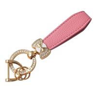 Vintage Leather KeyChain for Men, Genuine Leather Key Organizer with Brass Key Ring, Classic Gift Idea