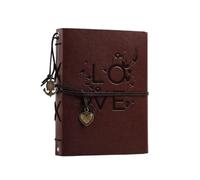 Vintage Leather Scrapbook Photo Album Wedding Guest DIY Memories Book Refillable Black Pages Gift Home Decorations(Color6)