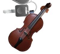 Vintage Leather Violin Keychain | Violin Pendant Keyring | Musical Instrument Keychain | Music Lover Keyring | Violin Bag Pendant Durable Material Leather For Music With A Realistic Key Ring