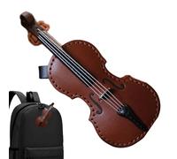 Vintage Leather Violin Keychain - Violin Pendant Keyring | Musical Instrument Keychain, Unique Keyring Jewelry, Bag Pendant For Music Lovers And Purses Unique For Music Enthusiasts