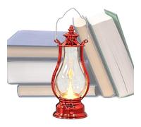 Vintage LED Oil Lamp - Battery Operated Electric Candle Lantern | Retro Flameless Decorative Warm Ambient Table Centerpiece Classic Lighting Decor for Patio, Bedroom, Camping