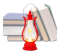 Vintage LED Oil Lamp - Battery Operated Electric Candle Lantern | Retro Flameless Decorative Warm Ambient Table Centerpiece Classic Lighting Decor for Patio, Bedroom, Camping