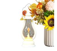 Vintage LED Oil Lamp - Battery Operated Electric Candle Lantern | Retro Flameless Decorative Warm Ambient Table Centerpiece Classic Lighting Decor for Patio, Bedroom, Camping