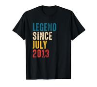 Vintage Legend Since July 2013-8th Birthday Boys Girls Camiseta gráfica económica, Hombre, Negro, XL