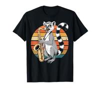 Vintage Lémur Tocando Saxofón Jazz Saxofón Saxofón Camiseta