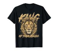 Vintage León Cara Tono Tierra Safari Naturaleza Arte Camiseta