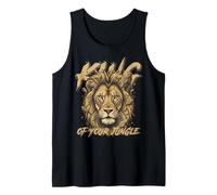 Vintage León Cara Tono Tierra Safari Naturaleza Arte Camiseta sin Mangas