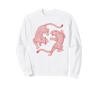 Vintage Leopard Big Cat Grabado Retro Jungle Wild Sudadera