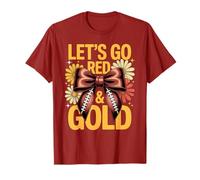 Vintage Let's GO Red Gold Field Day Summer Camp Competición Camiseta