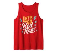 Vintage Let's GO Red Team Field Day Competición Spirit W amiseta sin Mangas