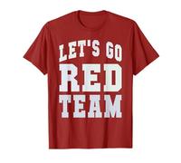 Vintage Let's GO Red Team Spirit Week War Game Day Summer Camiseta