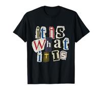 Vintage Letter Prints, It Is What It Is Camiseta