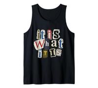 Vintage Letter Prints, It Is What It Is Camiseta sin Mangas