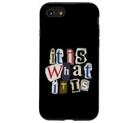 Vintage Letter Prints, It Is What It Is Carcasa para iPhone SE (2020) / 7/8