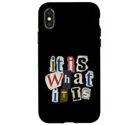 Vintage Letter Prints, It Is What It Is Carcasa para iPhone X/XS