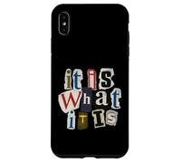 Vintage Letter Prints, It Is What It Is Carcasa para iPhone XS MAX