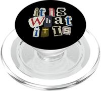 Vintage Letter Prints, It Is What It Is PopSockets PopGrip para MagSafe