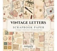 Vintage Letters Scrapbook Paper: Double-Sided Craft Paper - Perfect for Scrapbooking, Card Making, Junk Journaling, Collage and Mixed Media