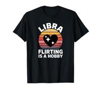 Vintage Libra Horoscope Design - Flirting is a Hobby Camiseta
