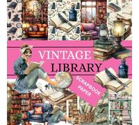 VINTAGE LIBRARY SCRAPBOOK PAPER: This is used in DIY JUNK JOURNAL, ORIGAMI, COLLAGE