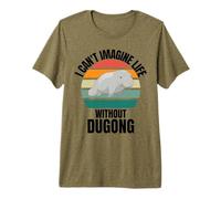 Vintage Lindo Dugong I Can't Imagine Life Without Dugong Camiseta Premium