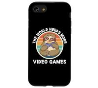 Vintage Lindo Perezoso El Mundo Necesita Más Video Juegos Amante Carcasa para iPhone SE (2020) / 7/8